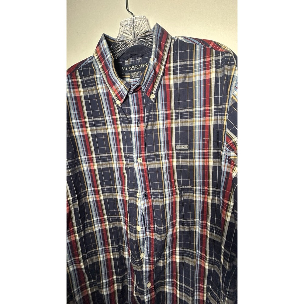 Us Polo Assn Long Sleeve Bottom Up Shirts Size L (G051806) - Picture 7 of 10